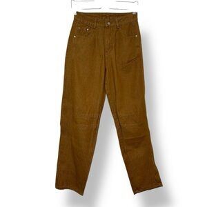 Brown Denim Jeans Womens Caramel Tan Camel High Rise Waist Pants Size 4
